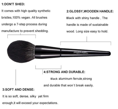 Black Vegan Brush set (10pc) - Image #2