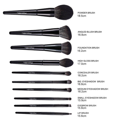 Black Vegan Brush set (10pc) - Image #3
