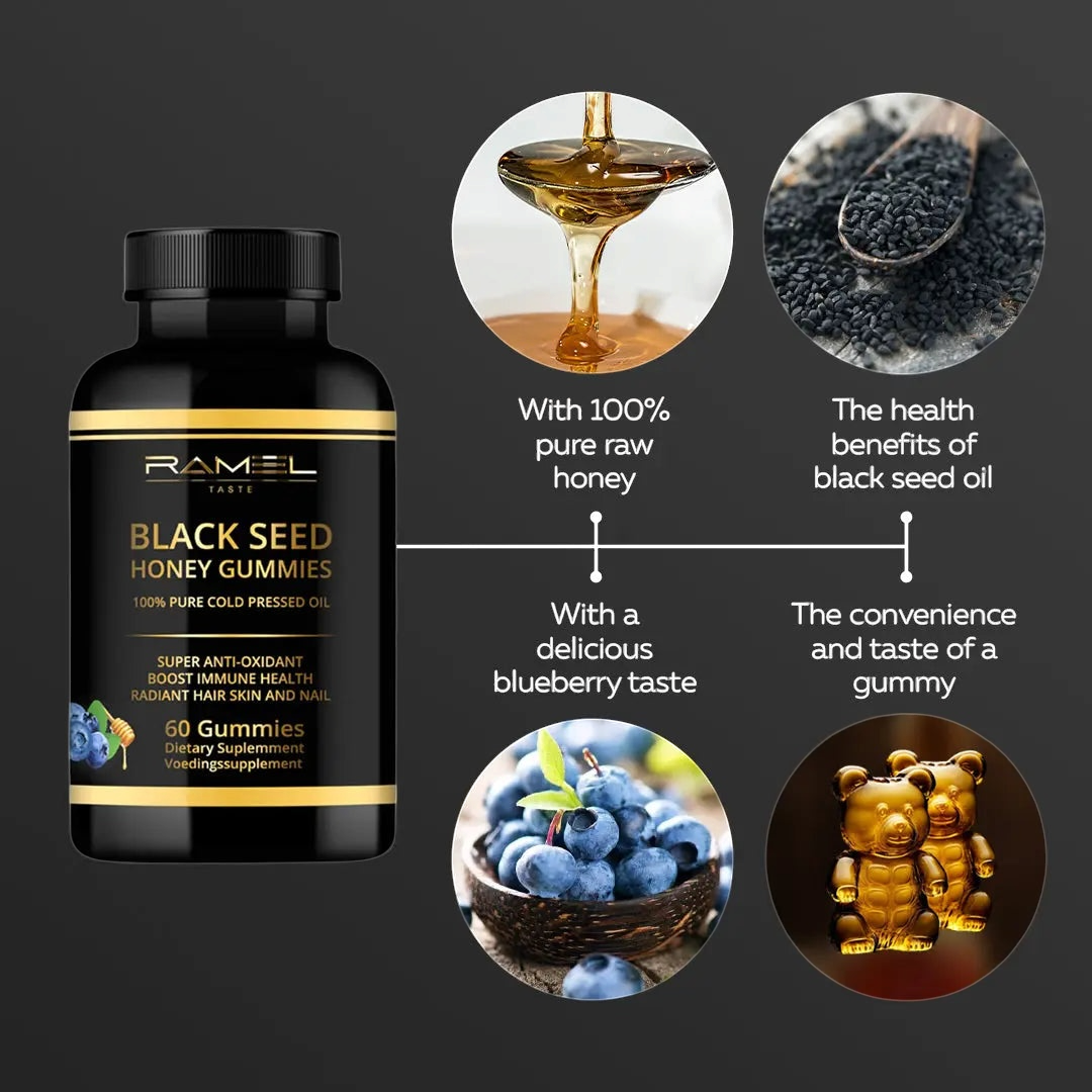 Bonbons gélifiés aux graines noires