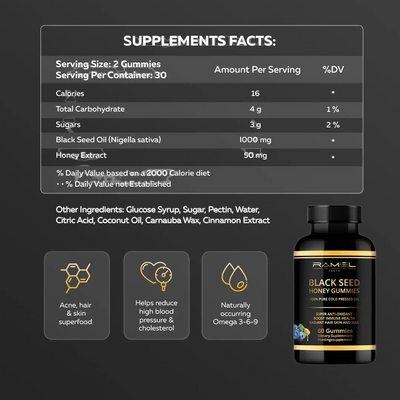 Bonbons gélifiés aux graines noires