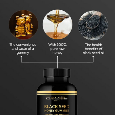 Bonbons gélifiés aux graines noires