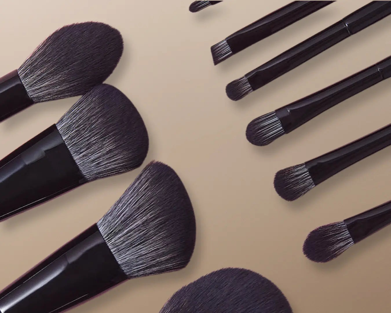Black Vegan Brush set (10pc) - Image #4